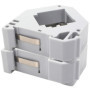 1aTTack.de Adaptateur Rail DIN pour Module Keystone Réseau RJ45 Cat6 Cat7 Cat8 Antenne Audio Chinch - 35 mm avec Ressort de Mise