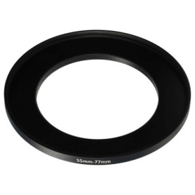 vhbw Bague d'adaptation de Filtre Step-Up de 55 mm vers 77 mm pour Objectif d'appareil Photo - Adaptateur, métal, Noir