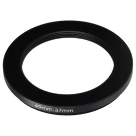 vhbw Bague d'adaptation de Filtre Step-Down de 49 mm vers 37 mm pour Objectif d'appareil Photo - Réducteur, métal, Noir