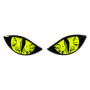 BIKE-label Autocollant 3D mauvais yeux voiture moto casque jaune fluo 910061-VA