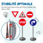alldoro 60231 Panneaux de signalisation - Lot de 6 Panneaux de signalisation pour Enfants, pour l'éducation routière, Hauteur 75