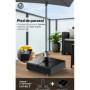 4smile Pied de Parasol Noir 1 Pièce – Design Lourd et Élégant – Socle Pratique en Acier – pour Extérieur, Balcon et Plage – Supp