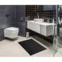 Lashuma Tapis de Bain Tapis de Douche Tapis de Douche 100% Coton Eponge Pure 50x70cm, Coton, Noir