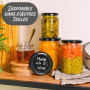 Praknu Pots à Confiture avec Couvercle - 12 Bocal en Verre 500 ml - Avec étiquettes & stylo - Étanche à l'air - Résistant au lav