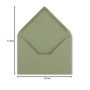 FarbenFroh® Lot de mini enveloppes à rabat en dentelle DIN C7 Lot de 50 230 - Vert.