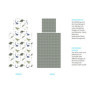 Theonoi Parure de lit 2 pièces pour enfant - Housse de couette réversible - Parure de drap - 135 x 200 cm - 80 x 80 cm - Coton -