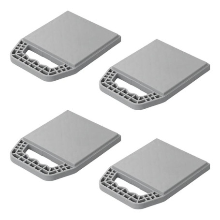 Lot de 4 plaques de support empilables, avec poignée - Plaques de calage - Jack Pads - Plaques de support pour caravane, camping