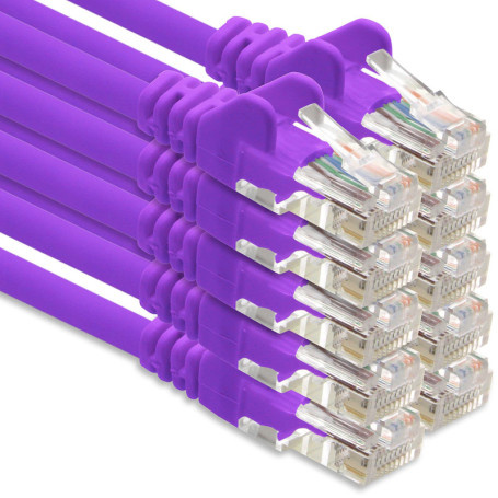 Câble réseau Câble CAT-6 RJ45 10x 2 m - Violet