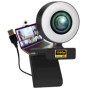 TronicXL Webcam Full HD avec lampe annulaire 1920 x 1080p autofocus I 2 microphones réduction du bruit fond I pour streamer stre