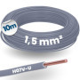 Kalitec H07V-U 1 x 1,5 mm² Gris I Fil simple en PVC ignifuge 1,5 mm² Toron rigide en cuivre I 450/750 V I Câble de câblage monof