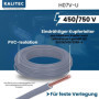 Kalitec H07V-U 1 x 1,5 mm² Gris I Fil simple en PVC ignifuge 1,5 mm² Toron rigide en cuivre I 450/750 V I Câble de câblage monof