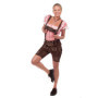 Pantacourt de costume folkorique pour femme en cuir et en daim- marron - Marron - W42