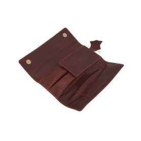 GERMANUS Étui à cigares en cuir pour 2 cigares - Fabriqué en UE - Marron