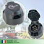 fouraces Prise de remorque - 7 Broches, gabarit - pour Voiture, Auto et Tracteur - Attelage de remorque, Caravane, Noir