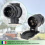fouraces Adaptateur de remorque de 13 Broches vers 7 Broches - Noir - pour Voiture, remorque, attelage, Caravane