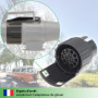 fouraces Adaptateur de remorque de 7 Broches vers 13 Broches - Noir - pour Voiture, remorque, Camion, Caravane, attelage
