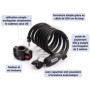KOHLBURG antivol de 200 cm de long - refermable facilement sans clé - cadenas pour vélo avec fixation - antivol en spirale pour 