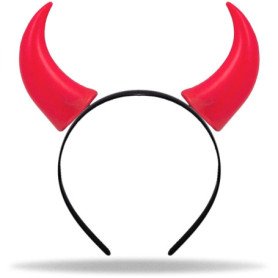 Hatstar Serre-tête cornes de diable rouge | Oreilles de diable de vampire pour costume de fête | Bijou de tête pour homme et fem