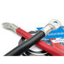 Kit de câbles de Batterie 70 mm, 30 cm, avec cosses M8, Rouge et Noir, Support de sécurité pour entraxe de 50 mm, résistant à la