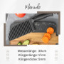 Marindo Coupe-frites, fruits et légumes, etc. Lame en acier inoxydable de 17 cm pour des coupes attrayantes