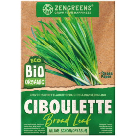 ZenGreens® – Graines de ciboulette bio - Graines d'herbes aromatiques à cultiver facilement au jardin, sur le balcon ou en cuisi