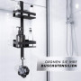 BENKSTEIN Étagère de douche à suspendre Noir | Étagère de douche avec 2 paniers de douche à suspendre | Étagère de douche peu en