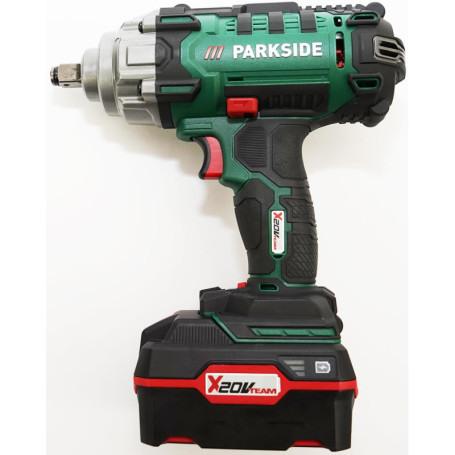 Parkside® Visseuse à chocs sans fil X20V Team (400 NM) pour voiture – PASSK 20-Li B2 (avec batterie 4,0 Ah et chargeur) dans mal