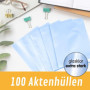 perfect line 100 pochette plastique A4 de classement, pochette plastique transparentes, Transparent comme du verre, lisse, indél