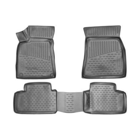 Tapis de Sol ELEMENT 3D sur Mesure pour Mercedes-Benz GLB (I (X247)), 2019->, 3pcs, Noir