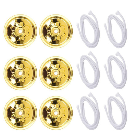 1Ensemble Mèche de Rechange pour Lampe Support Alliage Pratique pour Fabrication de Bougies Mèches Flottantes Fibre