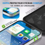 Deppa [2 pièces Verre Trempé pour Iphone 16e/iPhone 14/13 Pro/13 (6.1') [Couverture Complète] Avec Kit d’Installation Facile - F