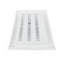 H&C VENT Grille d'aération rectangulaire blanche 250 x 170 mm avec curseur et moustiquaire - Grille de protection contre les int