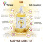 Huile de massage Verana Karité, pour le corps, le visage et les cheveux, naturelle, neutre, glisse et absorption idéales, relaxa
