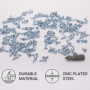 SKIR'CO Lot de 100 vis à bois Pozidriv Tête fraisée cruciforme en acier zingué Argenté 2,5 x 10 mm Vis à panneaux d'aggloméré PZ