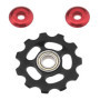 Create idea Roues Dérailleur Arrière 2pcs Noir Scellé par Aluminium 11T Soutenant Jockey Roule Poulie pour Bicyclette Accessoire