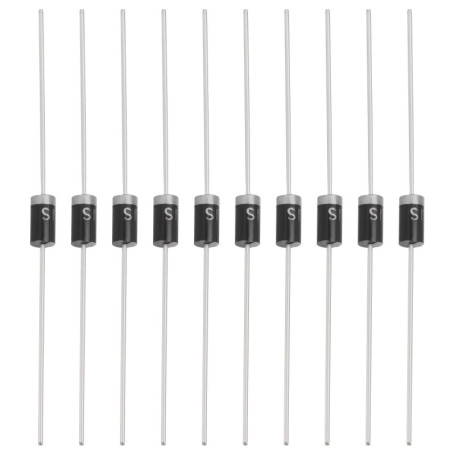 OTOTEC Lot de 50 diodes de redressement SB2100 2 A 100 V DO-15 adaptées aux applications de protection de polarité inverseur bas