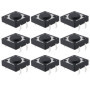 Lot de mini-boutons poussoirs tactiles 12 x 12 x 4,3 mm pour produits électroniques domotiques