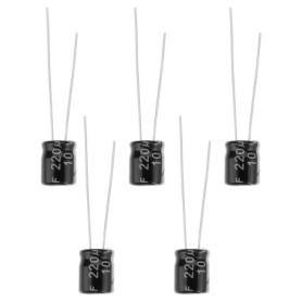 OTOTEC Lot de 5 condensateurs de déclencheur d'appareil photo 10 V 220 uF 6 x 7 mm Compatible avec Minolta X-700 X-300