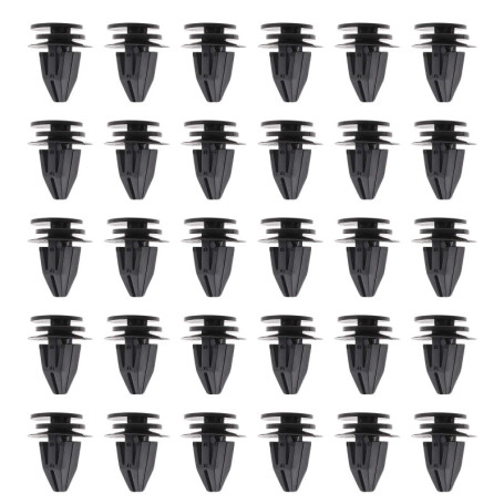 30x Clip de Garniture Seuil Jupe Latérale Extérieure Voiture Attaches de Fixation en Plastique Compatibles avec Mini R50 R53 R56