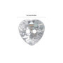 EMSea 100pcs Boutons en Forme de Coeur Cristal Amour Coeur Boutons Clairs Strass Bouton avec Deux Trous Bouton Décoratifs pour B