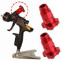 EMSea 2 Pièces M16x1,5 mm Filetage Externe PPS Connecteur de Pistolet de Pulvérisation en Alliage D'aluminium Rouge Compatible a