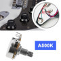 YINETTECH Lot de 2 mini potentiomètres métriques 18 mm A500 K pour guitare électrique, basse, contrôle de la tonalité