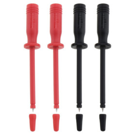 YINETTECH Lot de 4 sondes de test de sécurité avec prise de connexion de 4 mm, pointe tranchante en acier inoxydable avec capuch