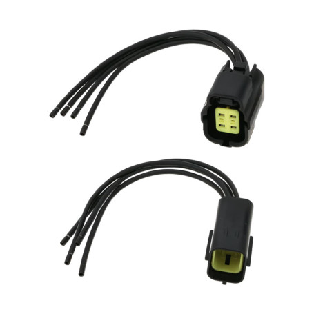 YINETTECH 2PCS Fiches Contact électrique à 4 Broches 16 AWG 10 A Prise étanche 174257-2 174259-2 pour Motos Scooters Camions Lon