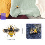 Lot de 2 broches abeille avec strass en alliage Belle broche Accessoires décoratifs pour vêtements Pull Veste Ornement pour Femm