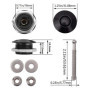 Tagtight Lot de 6 Aluminium Vehicle Hood Pins-Quick Release Lock Loquet Bumper, License Plate Lock Clip, Push Button Bonnet