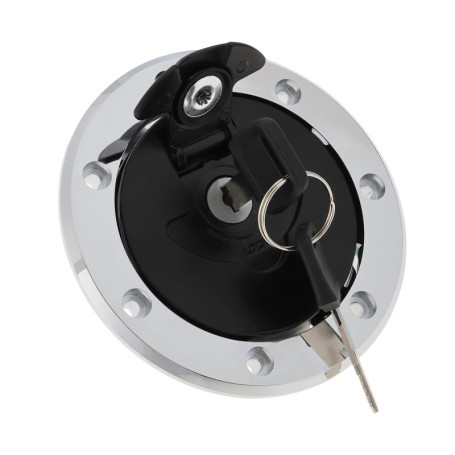 eMagTech 1 Set Jeu de Verrous de Bouchon de Réservoir de Carburant en Acier Inoxydable avec 2 Clés Antirouille pour Réservoir de