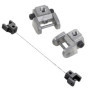 Gokoti Lot de 2 supports de lames de scie à chantourner - Kit de conversion - Adaptateur sans broche en métal - Supports de lame