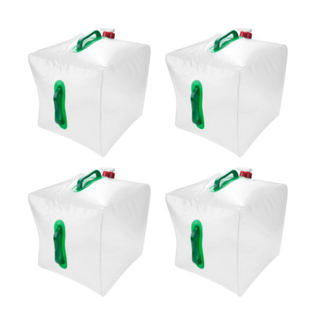 berjalan Lot de 4 bidons d'eau pliables avec bec verseur de 20 l