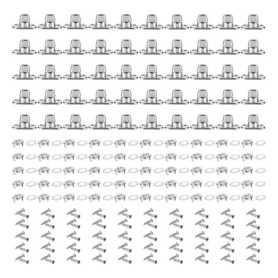 IMCCZONY 50 Pièces Set de Fixations à Verrouillage Tournant de Qualité, Boutons Tournants, Oeillets et Goujons, Attaches en Toil